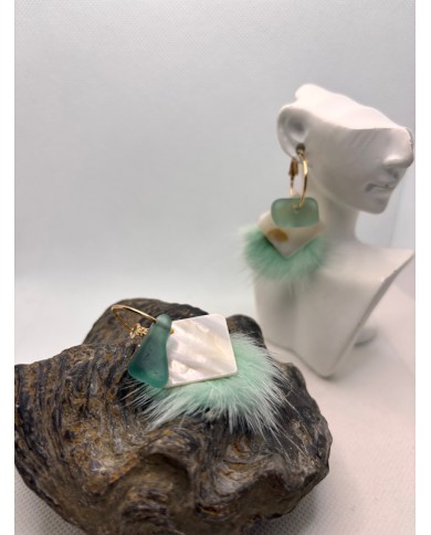 EDICIÓN ESPECIAL DE PENDIENTES DE CRISTAL MARINO