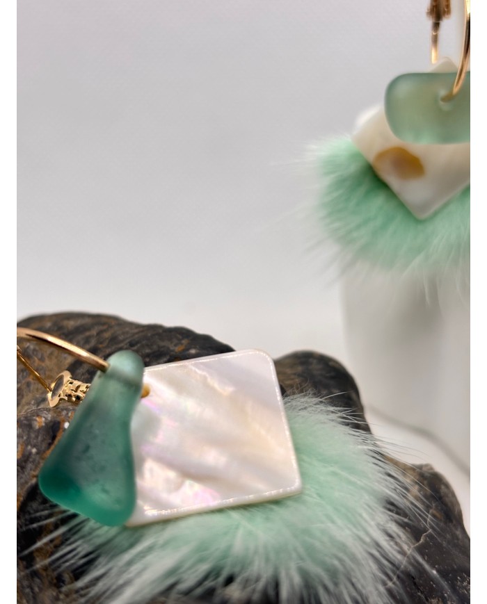 EDICIÓN ESPECIAL DE PENDIENTES DE CRISTAL MARINO