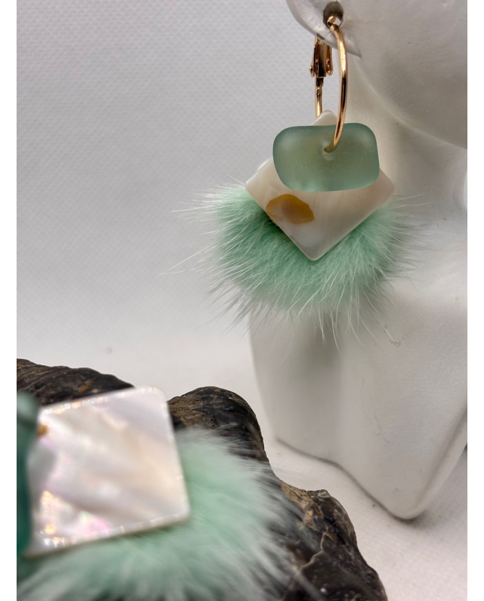 EDICIÓN ESPECIAL DE PENDIENTES DE CRISTAL MARINO