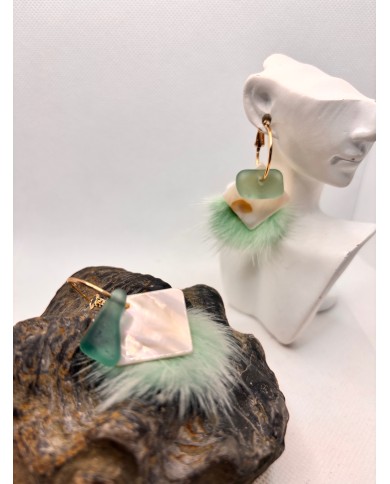 EDICIÓN ESPECIAL DE PENDIENTES DE CRISTAL MARINO