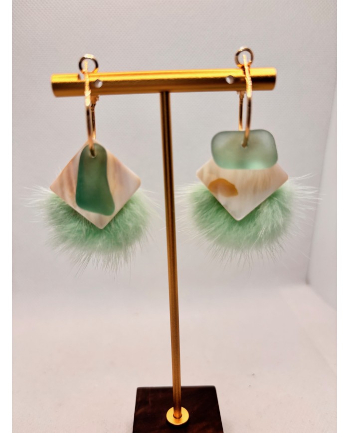 EDICIÓN ESPECIAL DE PENDIENTES DE CRISTAL MARINO