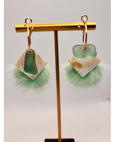 EDICIÓN ESPECIAL DE PENDIENTES DE CRISTAL MARINO