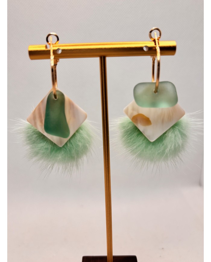 EDICIÓN ESPECIAL DE PENDIENTES DE CRISTAL MARINO