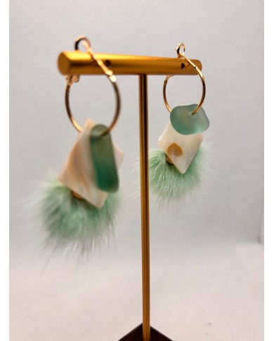 EDICIÓN ESPECIAL DE PENDIENTES DE CRISTAL MARINO