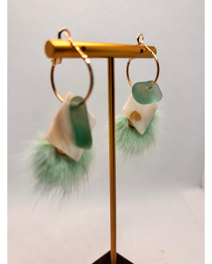 EDICIÓN ESPECIAL DE PENDIENTES DE CRISTAL MARINO