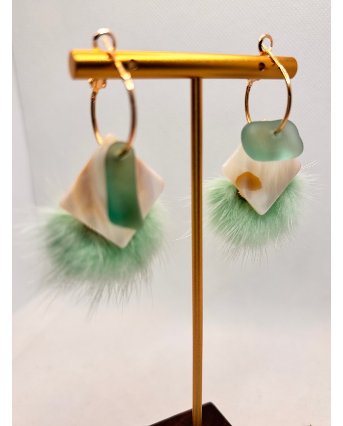 EDICIÓN ESPECIAL DE PENDIENTES DE CRISTAL MARINO