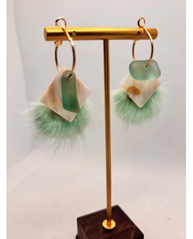 EDICIÓN ESPECIAL DE PENDIENTES DE CRISTAL MARINO