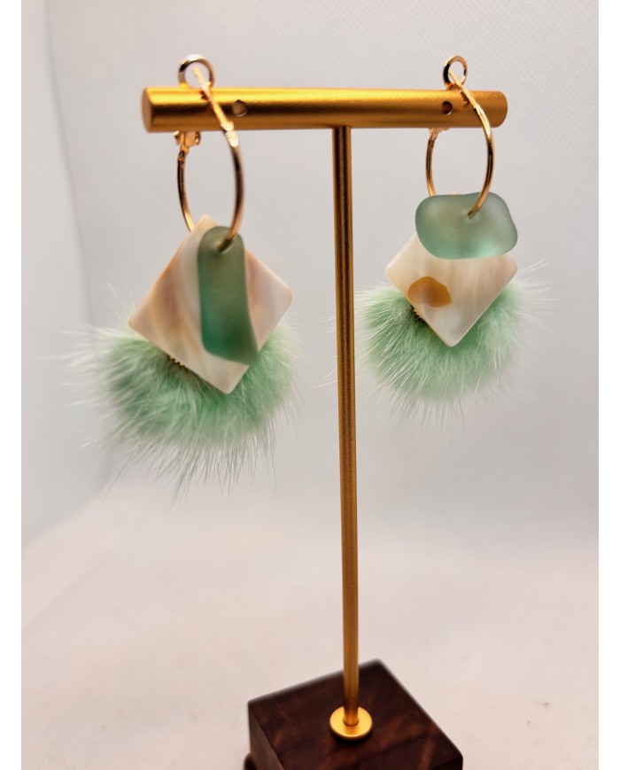 EDICIÓN ESPECIAL DE PENDIENTES DE CRISTAL MARINO