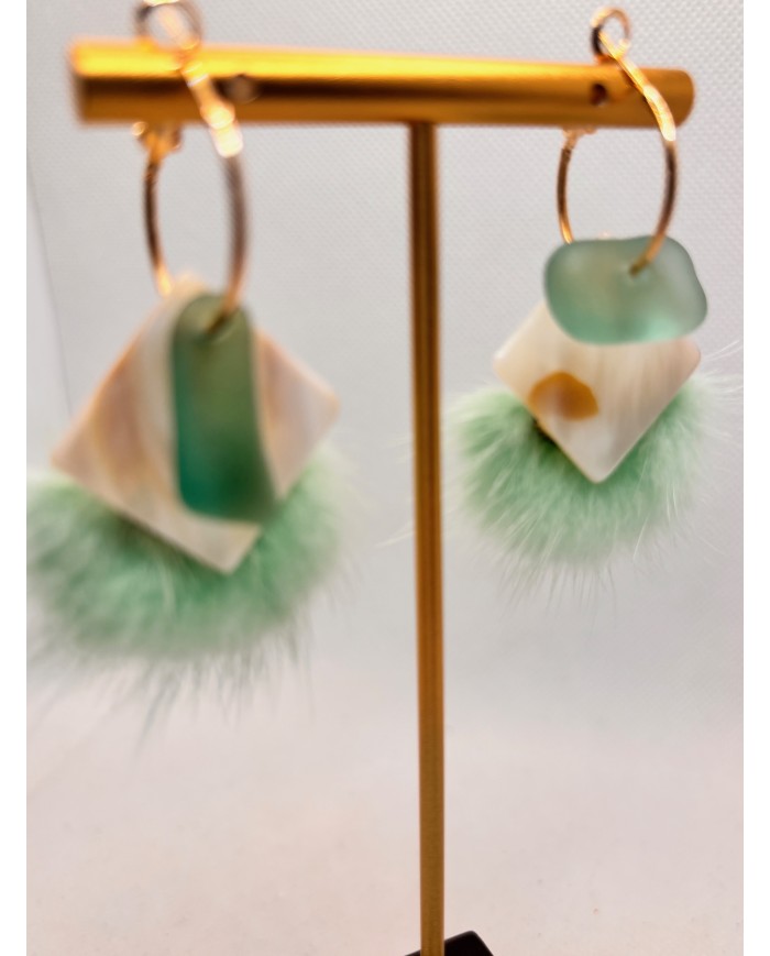 EDICIÓN ESPECIAL DE PENDIENTES DE CRISTAL MARINO