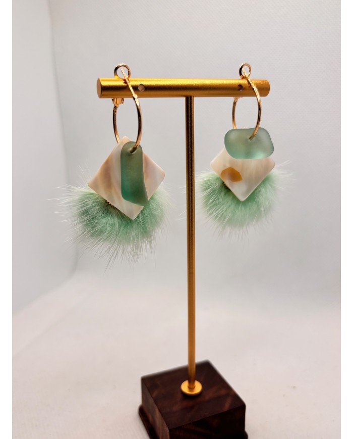 EDICIÓN ESPECIAL DE PENDIENTES DE CRISTAL MARINO