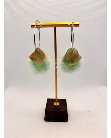 EDICIÓN LIMITADA PENDIENTES ARTESANOS DE CRISTAL MARINO