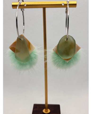 EDICIÓN LIMITADA PENDIENTES ARTESANOS DE CRISTAL MARINO