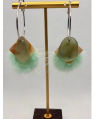 EDICIÓN LIMITADA PENDIENTES ARTESANOS DE CRISTAL MARINO