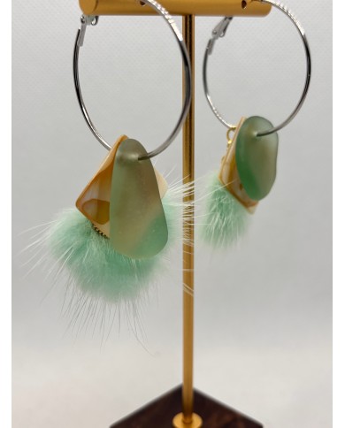 EDICIÓN LIMITADA PENDIENTES ARTESANOS DE CRISTAL MARINO