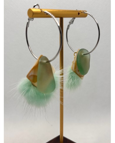 EDICIÓN LIMITADA PENDIENTES ARTESANOS DE CRISTAL MARINO