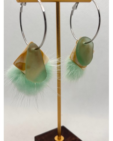 EDICIÓN LIMITADA PENDIENTES ARTESANOS DE CRISTAL MARINO