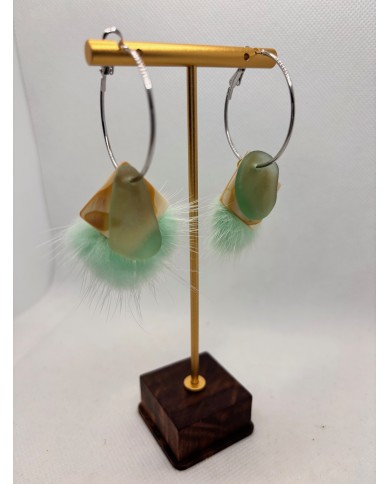 EDICIÓN LIMITADA PENDIENTES ARTESANOS DE CRISTAL MARINO