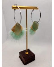 EDICIÓN LIMITADA PENDIENTES ARTESANOS DE CRISTAL MARINO