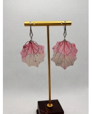 EDICIÓN LIMITADA pendientes artesanos de hoja natural esqueletizada