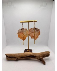 EDICIÓN LIMITADA pendientes artesanos de hoja natural esqueletizada