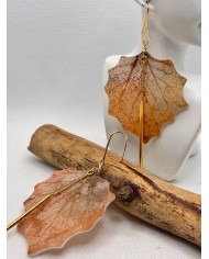 EDICIÓN LIMITADA pendientes artesanos de hoja natural esqueletizada