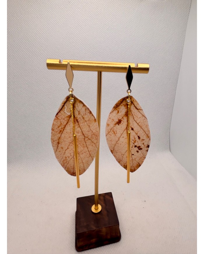 EDICIÓN LIMITADA pendientes artesanos de hoja natural