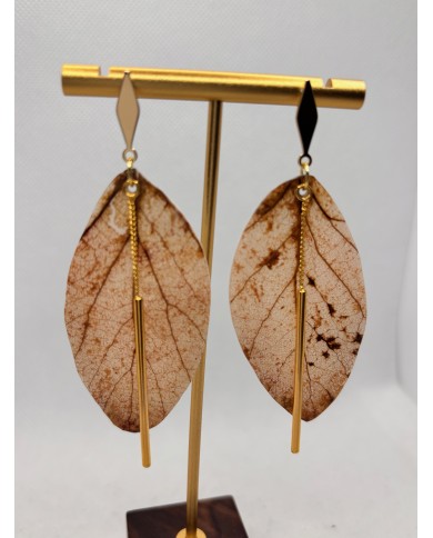 EDICIÓN LIMITADA pendientes artesanos de hoja natural