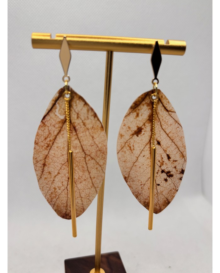 EDICIÓN LIMITADA pendientes artesanos de hoja natural
