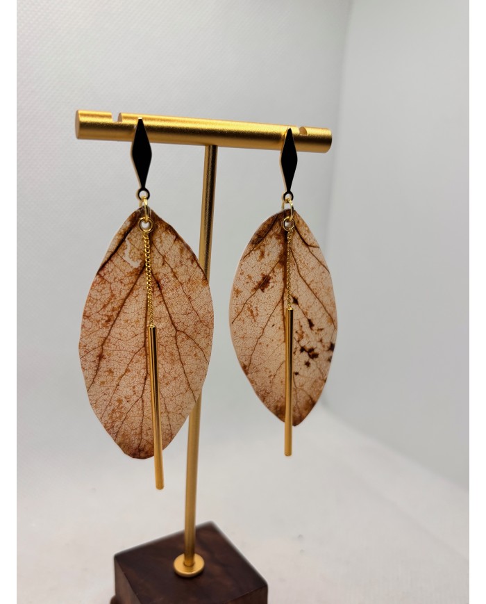 EDICIÓN LIMITADA pendientes artesanos de hoja natural
