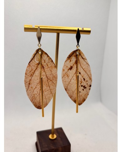 EDICIÓN LIMITADA pendientes artesanos de hoja natural