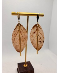 EDICIÓN LIMITADA pendientes artesanos de hoja natural
