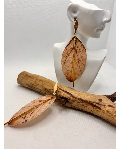EDICIÓN LIMITADA pendientes artesanos de hoja natural
