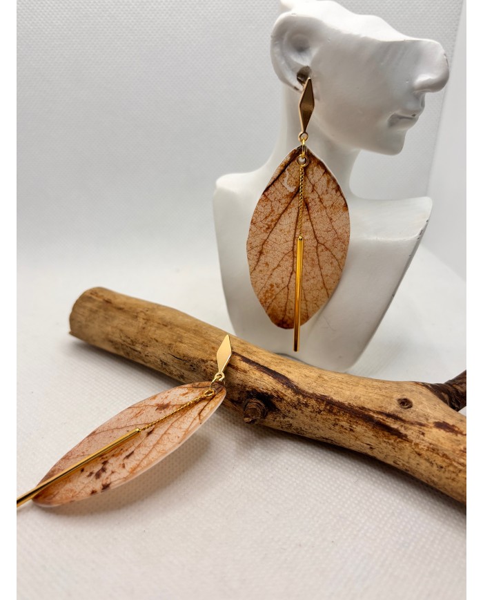 EDICIÓN LIMITADA pendientes artesanos de hoja natural
