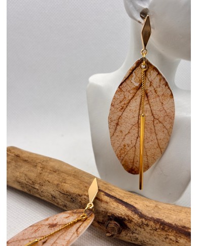 EDICIÓN LIMITADA pendientes artesanos de hoja natural