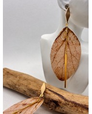 EDICIÓN LIMITADA pendientes artesanos de hoja natural