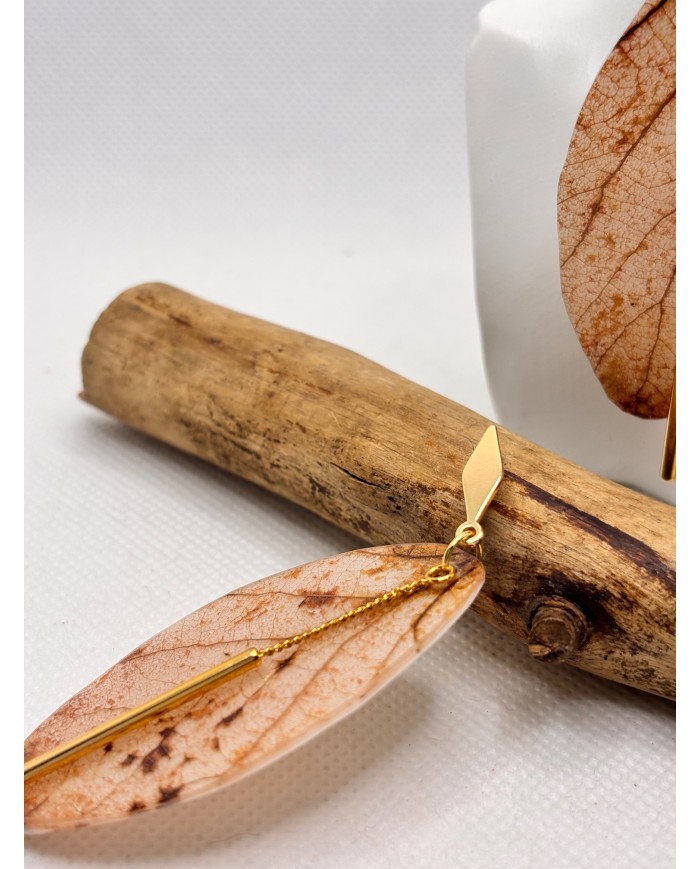EDICIÓN LIMITADA pendientes artesanos de hoja natural