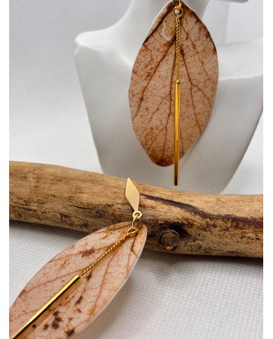EDICIÓN LIMITADA pendientes artesanos de hoja natural