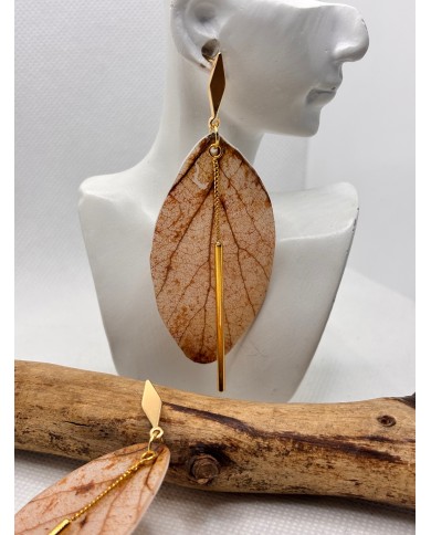 EDICIÓN LIMITADA pendientes artesanos de hoja natural