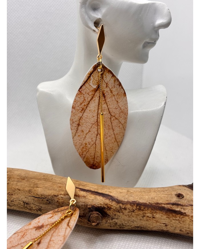EDICIÓN LIMITADA pendientes artesanos de hoja natural