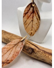 EDICIÓN LIMITADA pendientes artesanos de hoja natural esqueletizada