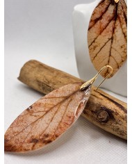EDICIÓN LIMITADA pendientes artesanos de hoja natural esqueletizada