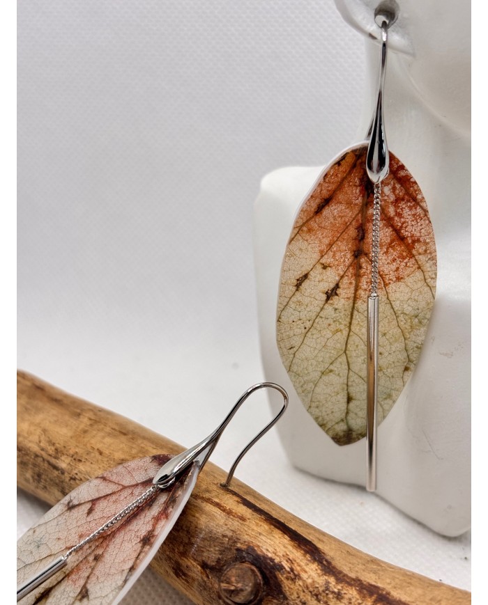 EDICIÓN LIMITADA pendientes artesanos de hoja natural