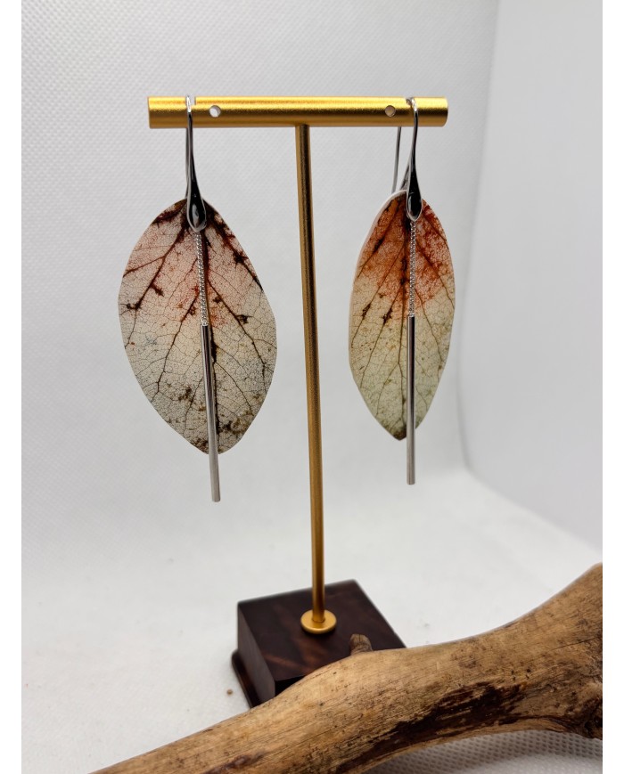 EDICIÓN LIMITADA pendientes artesanos de hoja natural