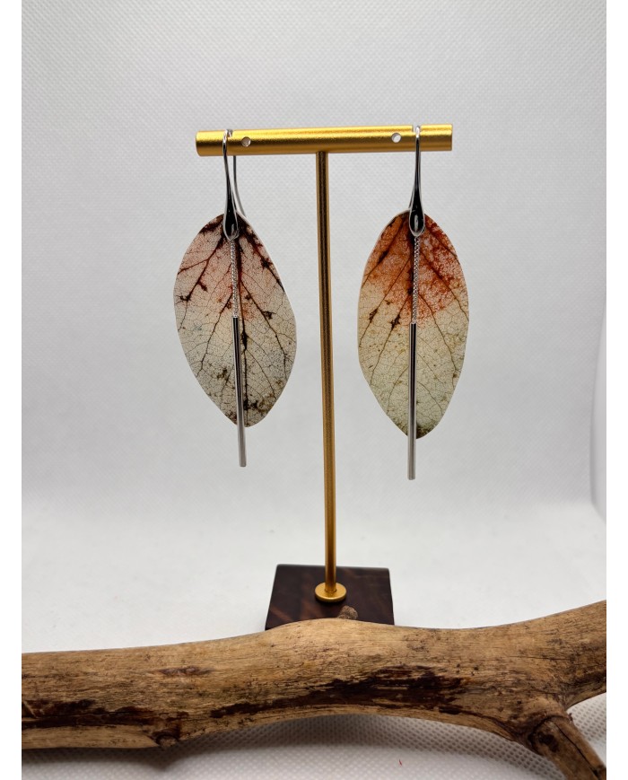 EDICIÓN LIMITADA pendientes artesanos de hoja natural