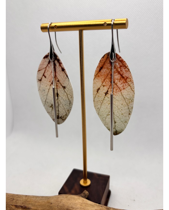 EDICIÓN LIMITADA pendientes artesanos de hoja natural