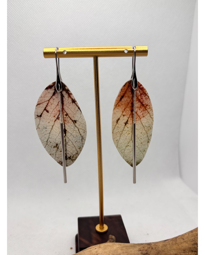 EDICIÓN LIMITADA pendientes artesanos de hoja natural