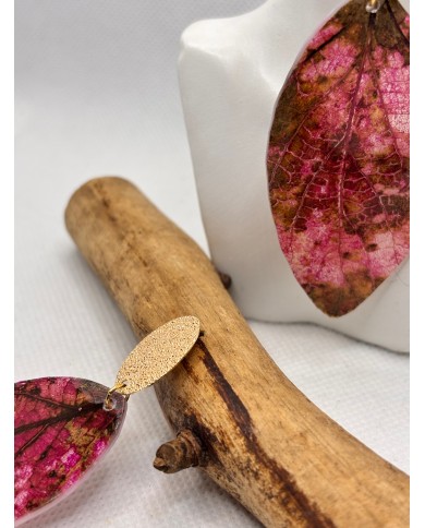 EDICIÓN ESPECIAL pendientes artesanos de hoja natural