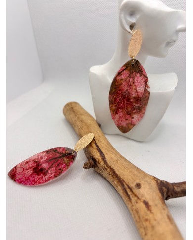EDICIÓN ESPECIAL pendientes artesanos de hoja natural