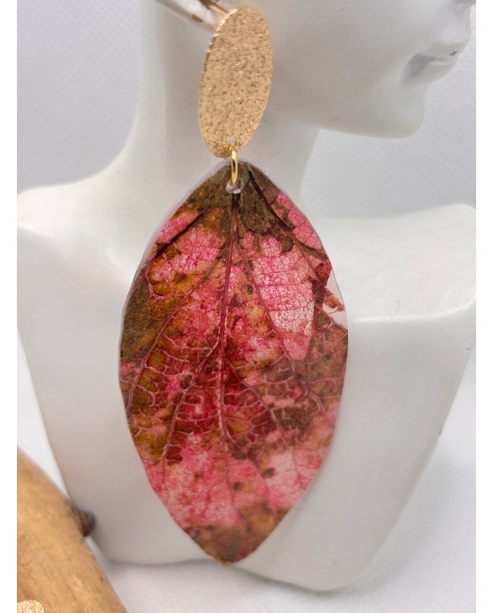 EDICIÓN ESPECIAL pendientes artesanos de hoja natural