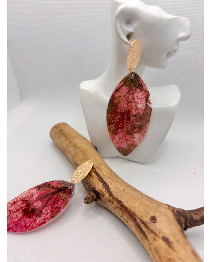 EDICIÓN ESPECIAL pendientes artesanos de hoja natural